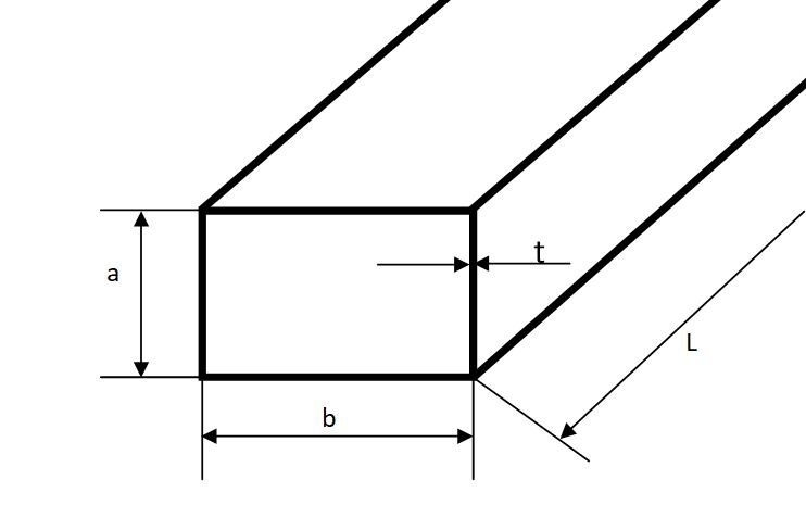 Profil aluminiowy zamknięty 12x8x1 2000 mm