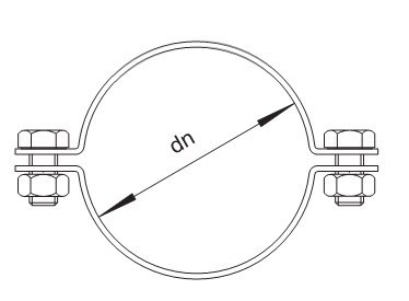 Obejma do rur nierdzewna DN 80 88,9 mm AISI 304