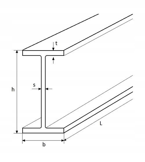 Dwuteownik stalowy IPE 240 długość 5900 mm