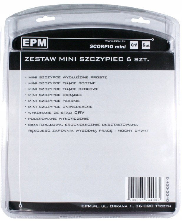 ZESTAW MINI SZCZYPIEC 6 szt.UK CRV SCORPIO