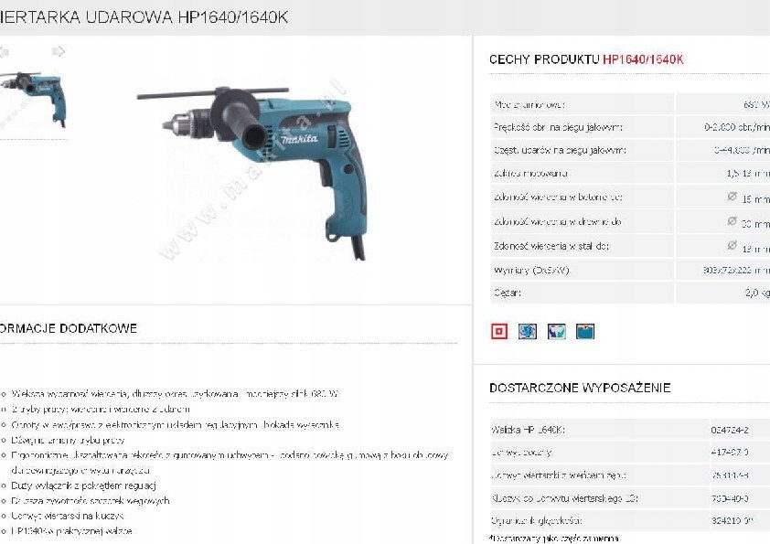 Wiertarka udarowa 680w