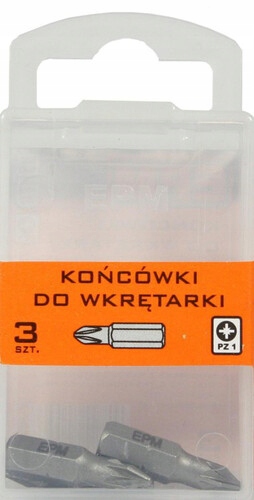 GROT, BIT, KOŃCÓWKA DO WKRĘTARKI 25 mm 3 szt. PZ1