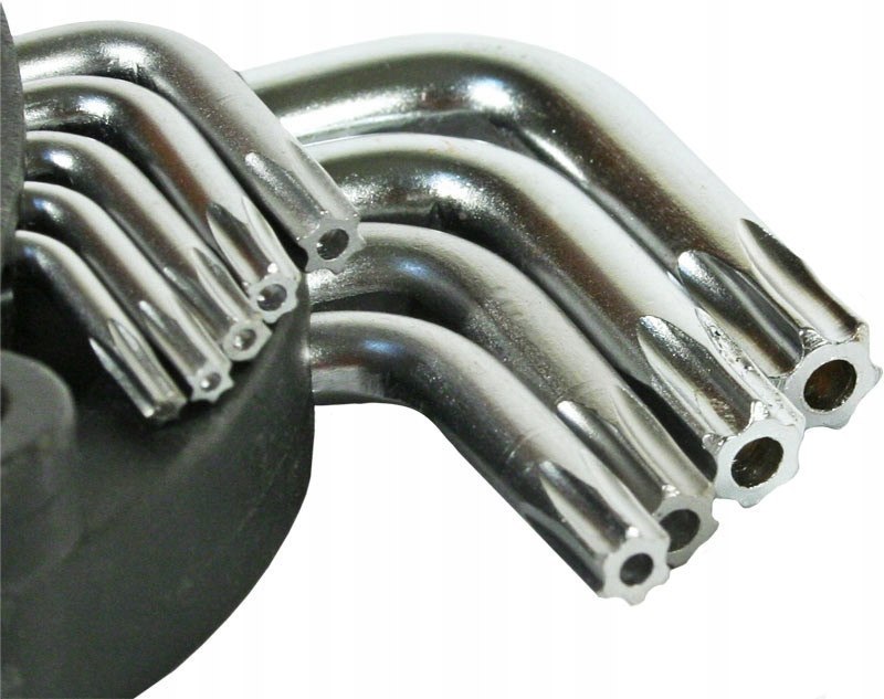 KOMPLET KLUCZY TORX TYP L T10-T50 9 szt. ŚREDNIE