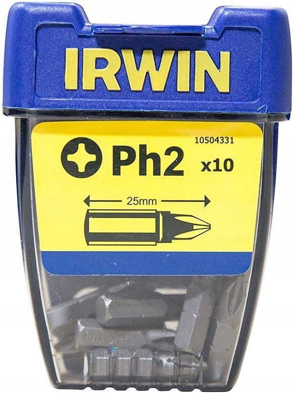 GROT, BIT, KOŃCÓWKA TYPU PHILLIPS 1/4' 25 mm 10 szt. PH2
