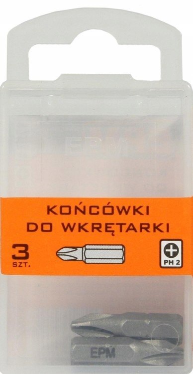 KOŃCÓWKI DO WKRĘTARKI 25 mm 3 szt. PH2