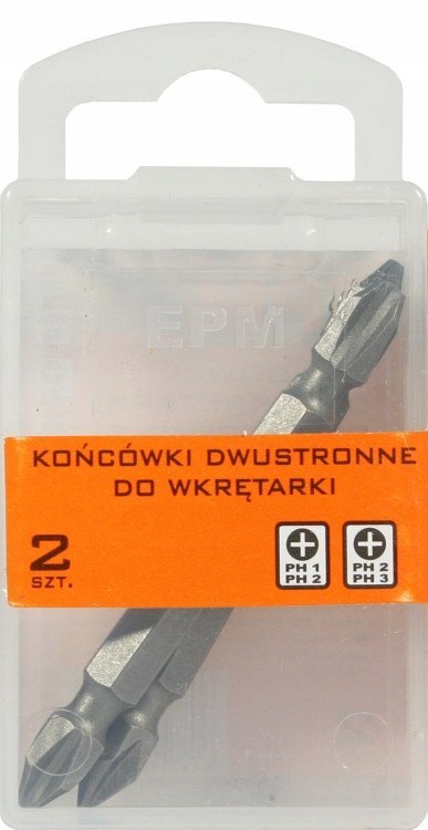 KOŃCÓWKI DO WKRĘTARKI DWUSTRONNA 65 mm 2 szt. PH