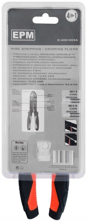 SZCZYPCE ZACISKANIA KONEKTORÓW 4W1 215 mm INDUSTRIA