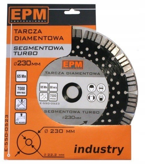 TARCZA DIAMENTOWA SEGMENTOWA TURBO 230 mm