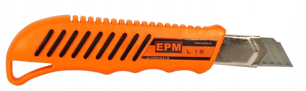 NÓŻ Z OSTRZEM ŁAMANYM 18 mm METALOWA PROWADNICA E-400-0426