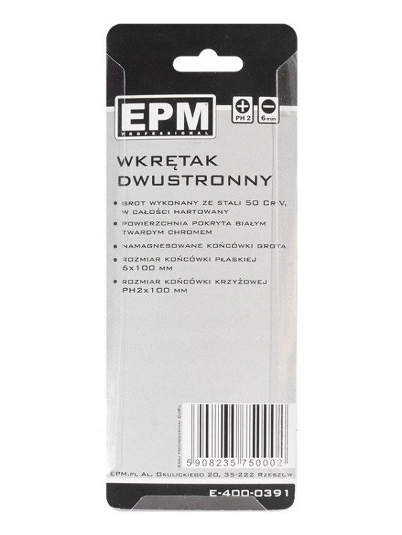 WKRĘTAK ODWRACALNY 220 mm Z BITEM PH2*6.0 mm