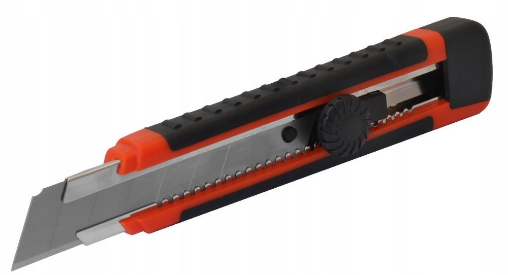 NÓŻ Z OSTRZEM ŁAMANYM 25 mm RUBBER E-400-0425