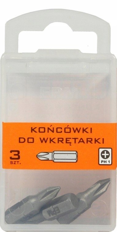 KOŃCÓWKI DO WKRĘTARKI 25 mm 3 szt. PH1