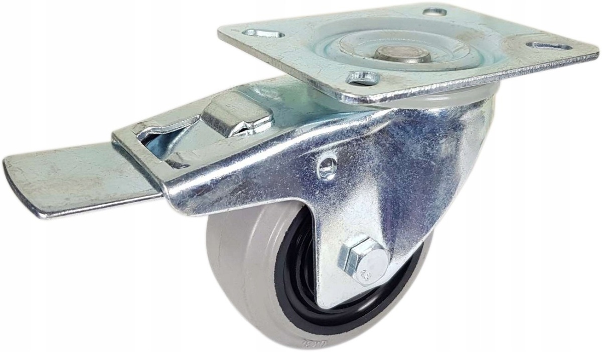 Zestaw kołowy skrętny z hamulcem 80 mm nośn 150kg