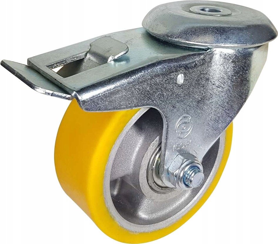 Zestaw kołowy skrętny z hamulcem 100 mm nośn 200kg