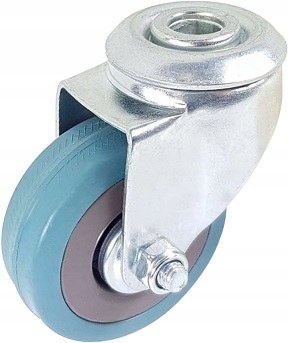 Zestaw kołowy skrętny 75 mm nośn 45kg otwór 10,3
