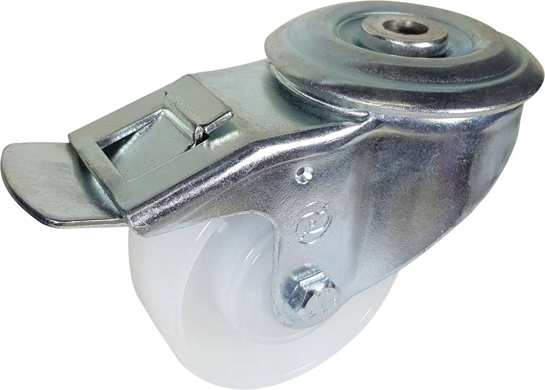 Zestaw kołowy skrętny z hamulcem 80 mm otwór 12,3