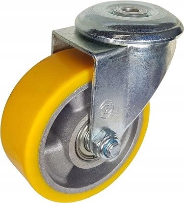 Zestaw kołowy skrętny 100 mm nośn 200kg otwór 12,3