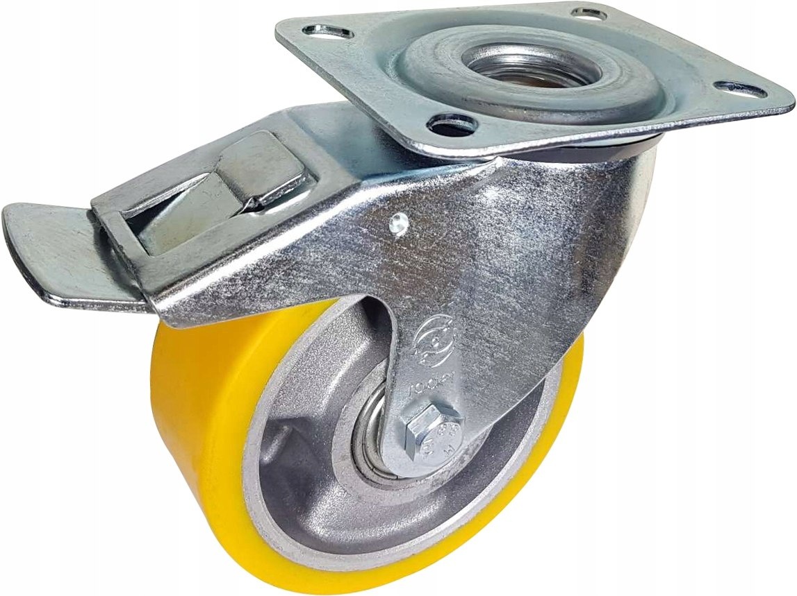 Zestaw kołowy skrętny z hamulcem 80 mm nośn 200kg