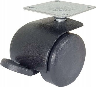 Zestaw kołowy meblowy skrętny hamulec 40 mm (42x42)