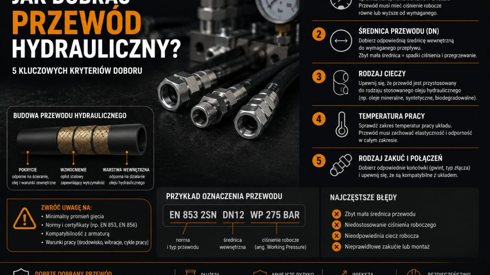 Jak dobrać przewód hydrauliczny?
